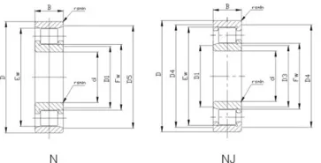 N NJ NU NUP Single Row Cylindrical Roller Bearings 3