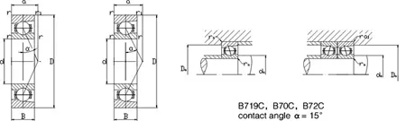 Chrome Steel Precision Spindle Bearings B types 1