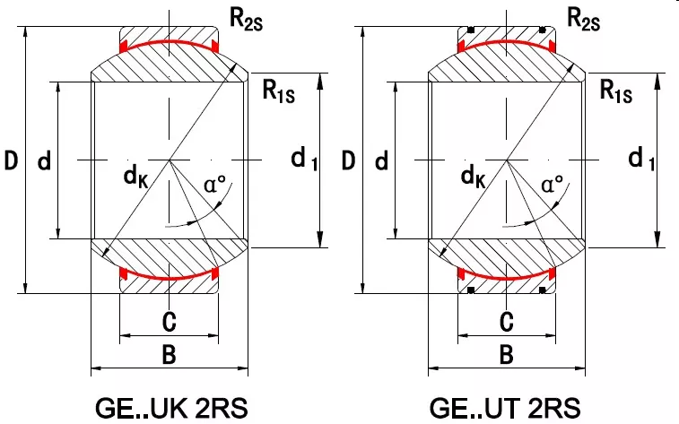 Radial spherical plain bearings Maintenance free type 2